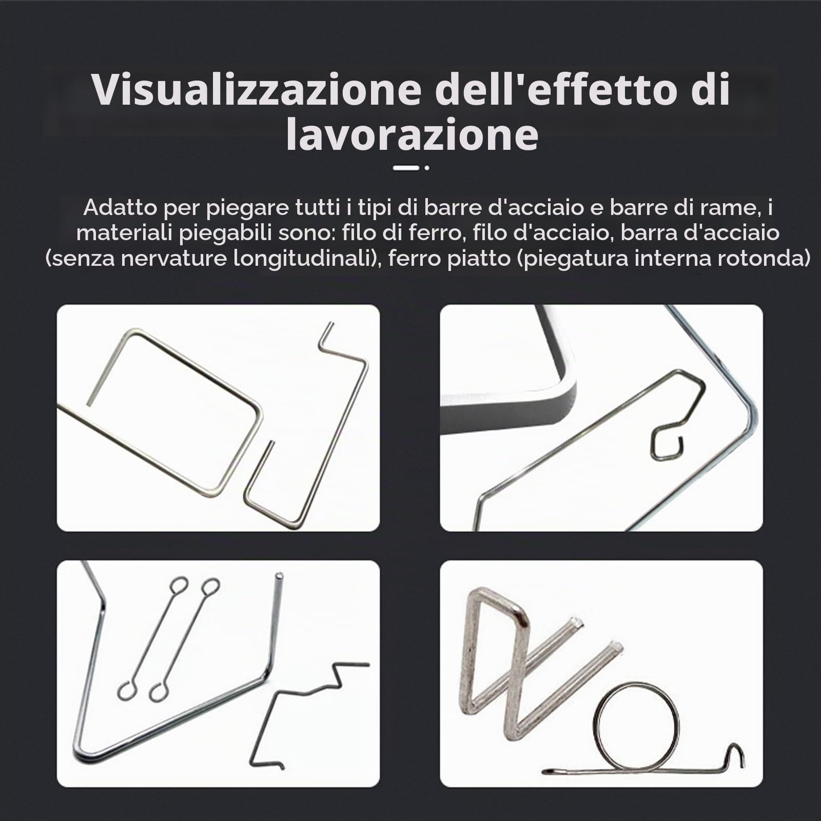 Macchina Piegatubi Manuale, Dispositivo di Piegatura in Acciaio al Carbonio, Utensili Manuali Creativi, Piegatrice Manuale per Aste di Ferro, Piegatrice Universale Manuale