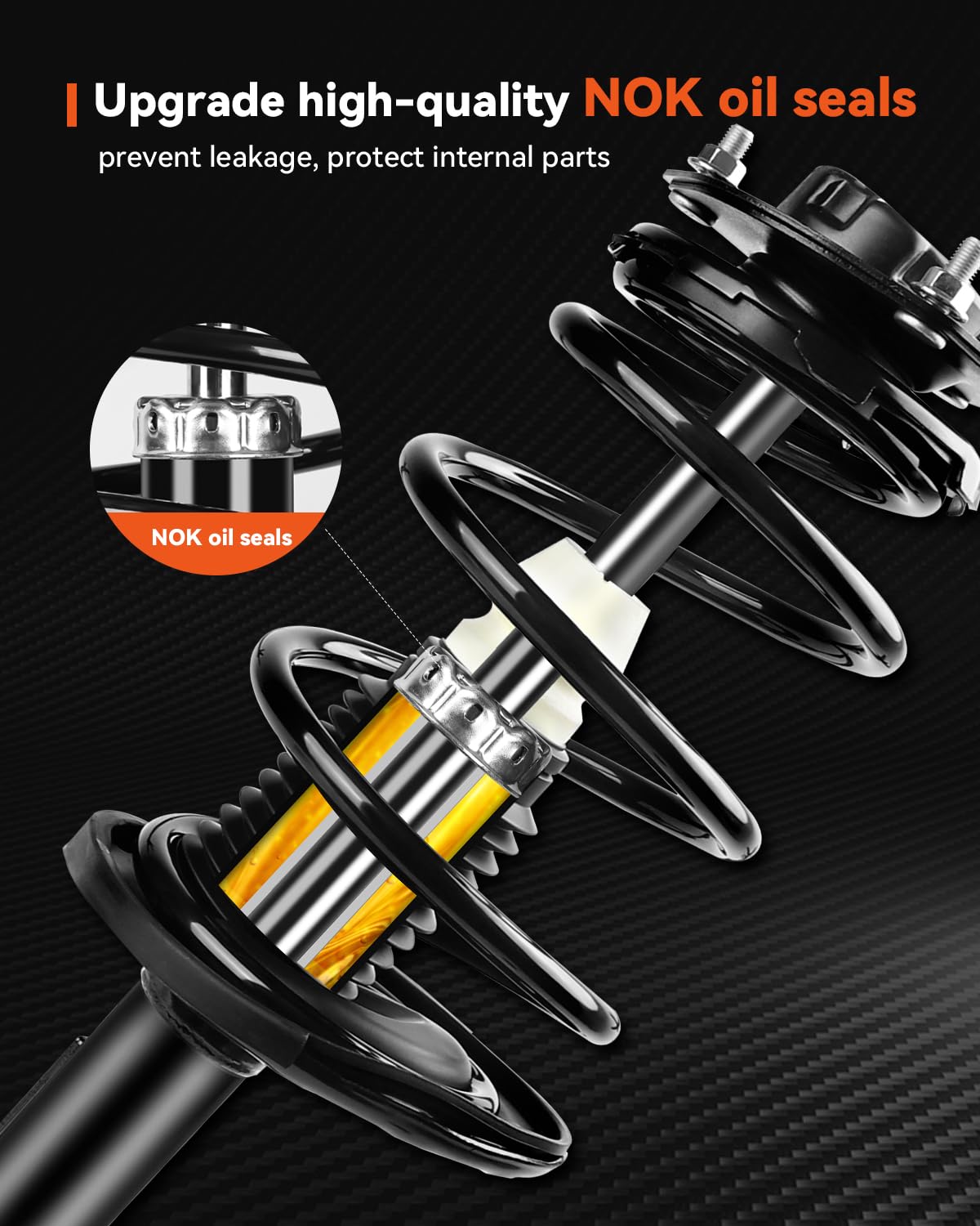 PROEZE Conjunto de puntal delantero para Camry 2004-2006, amortiguador delantero con resortes helicoidales de repuesto 172205 172206, lado del conductor y del pasajero, 2 unidades