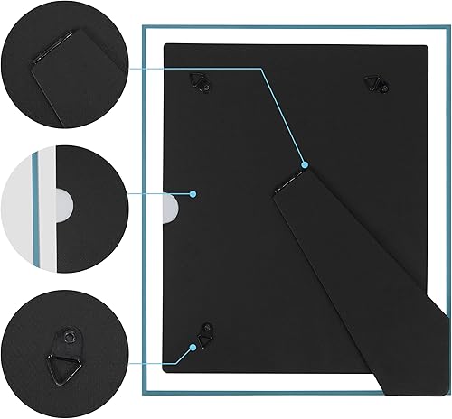 Miniatura 3 de SIMON'S SHOP 4 Pack Picture Frames 8x10 Clear with Silver Trim Frames for 8 x 10 Photographs, Wall and Tabletop Frame Set