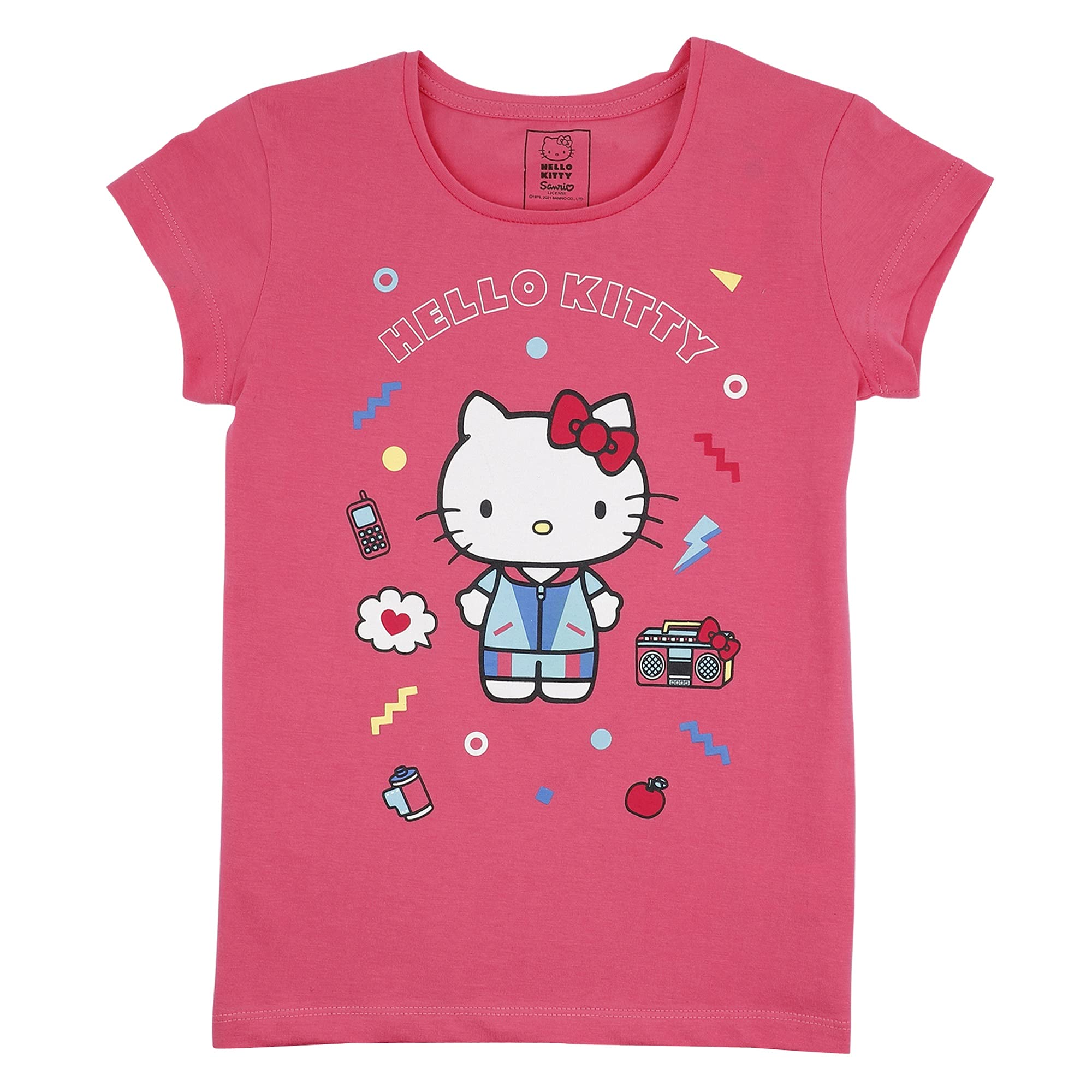 Kidsville Hello Kitty Featured Pink Tshirt for Girls