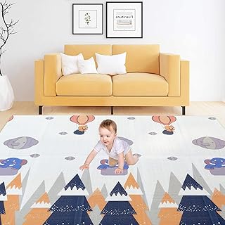 PAXCOO Foldable Baby Play Mat,Extra Large Foam Reversible Play Mat for Floor for Babies, Toddlers, Kids, Infants,Double Si...