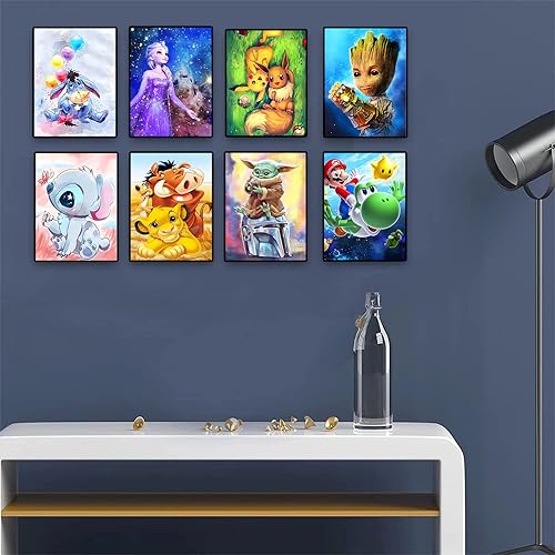 Miniatura 6 de FFPTBNYX Paquete de 12 kits de pintura de diamantes para adultos, kit de arte de diamantes 5D DIY con diamantes redondos de taladro completo para