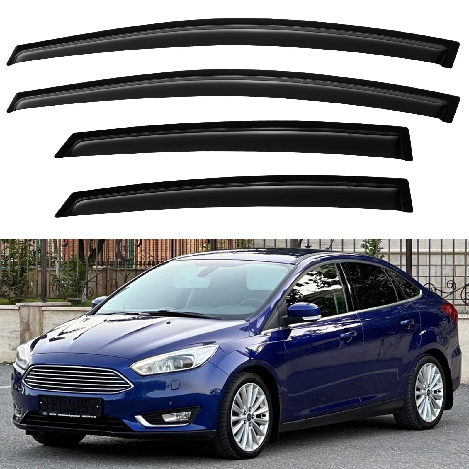 Amazon.com: Window Visors Rain Guards Shield for 2012-2018 Ford