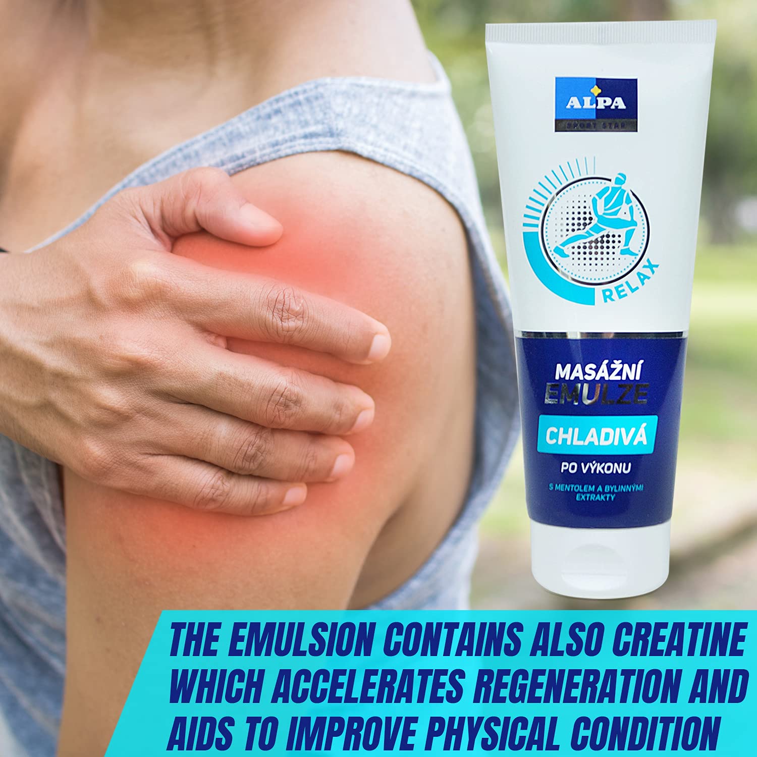 ALPA Emulsion KÜHLEND – Massageemulsion mit Menthol und Kräuterextrakten 210ml