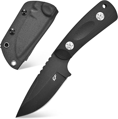 Miniatura 10 de Eafengrow EF121 EDC Cuchillo de hoja fija D2 Hoja de acero G10 Mango con fundas Kydex para actividades al aire libre Camping