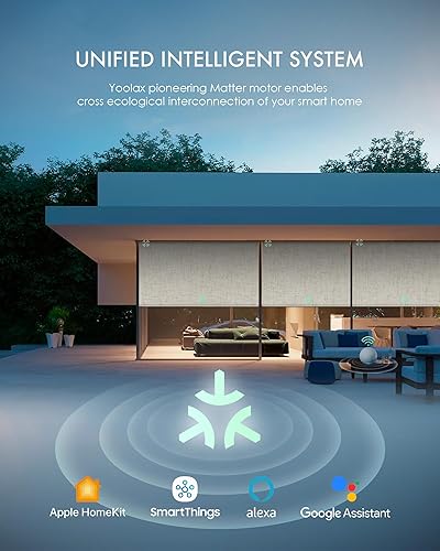 Miniatura 2 de Yoolax Persianas inteligentes, persianas enrollables motorizadas, persianas automáticas para ventanas, persianas motorizadas compatibles con Alexa