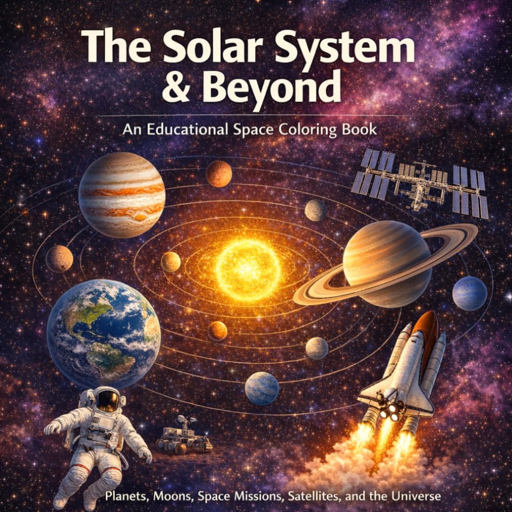 The Solar System & Beyond: Educational Space Coloring Book for Kids | Planets, Moons, Space Missions & Fun Facts: A Fun and Educational Space Coloring ... Astronomy Facts, and Outer Space Adventures