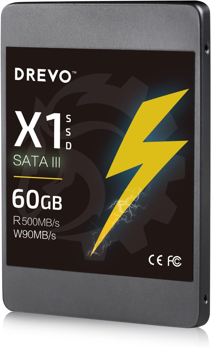 DREVO 60GB SSD Internal Solid State Drive 2.5-inch SATA III X1 Series