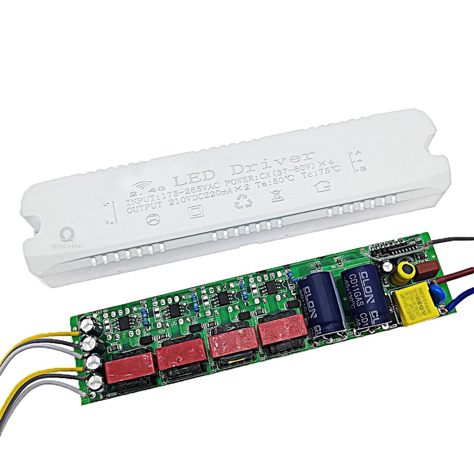 1-2 sztuk 2.4G Sterownik LED 37-60Wx4 240W DC110-210V Pilot i Aplikacja Podwójny Kolor Ściemnianie Inteligentne Zmienne
