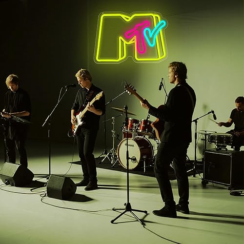 Miniatura 4 de Letrero de neón musical para decoración de pared, letrero de neón musical regulable con luz para cueva de hombre, luces de neón para dormitorio,