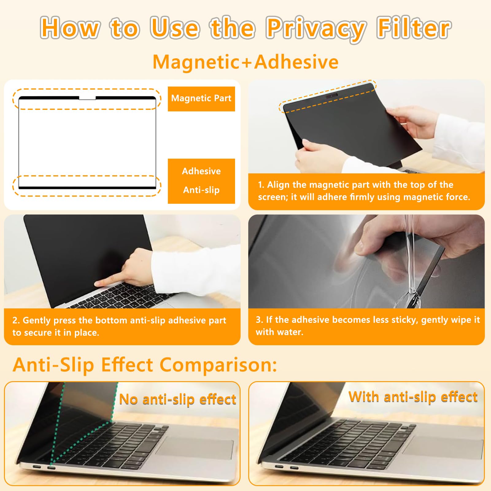 Magnetica Pellicola Privacy per MacBook PRO 16 Pollici (2026–2021 M5/M4/M3/M2/M1 PRO Max), Filtro Antiriflesso Anti-Luce Blu, Anti-Spia Privacy Filter, Rimovibile Pellicola per Apple Mac 16"