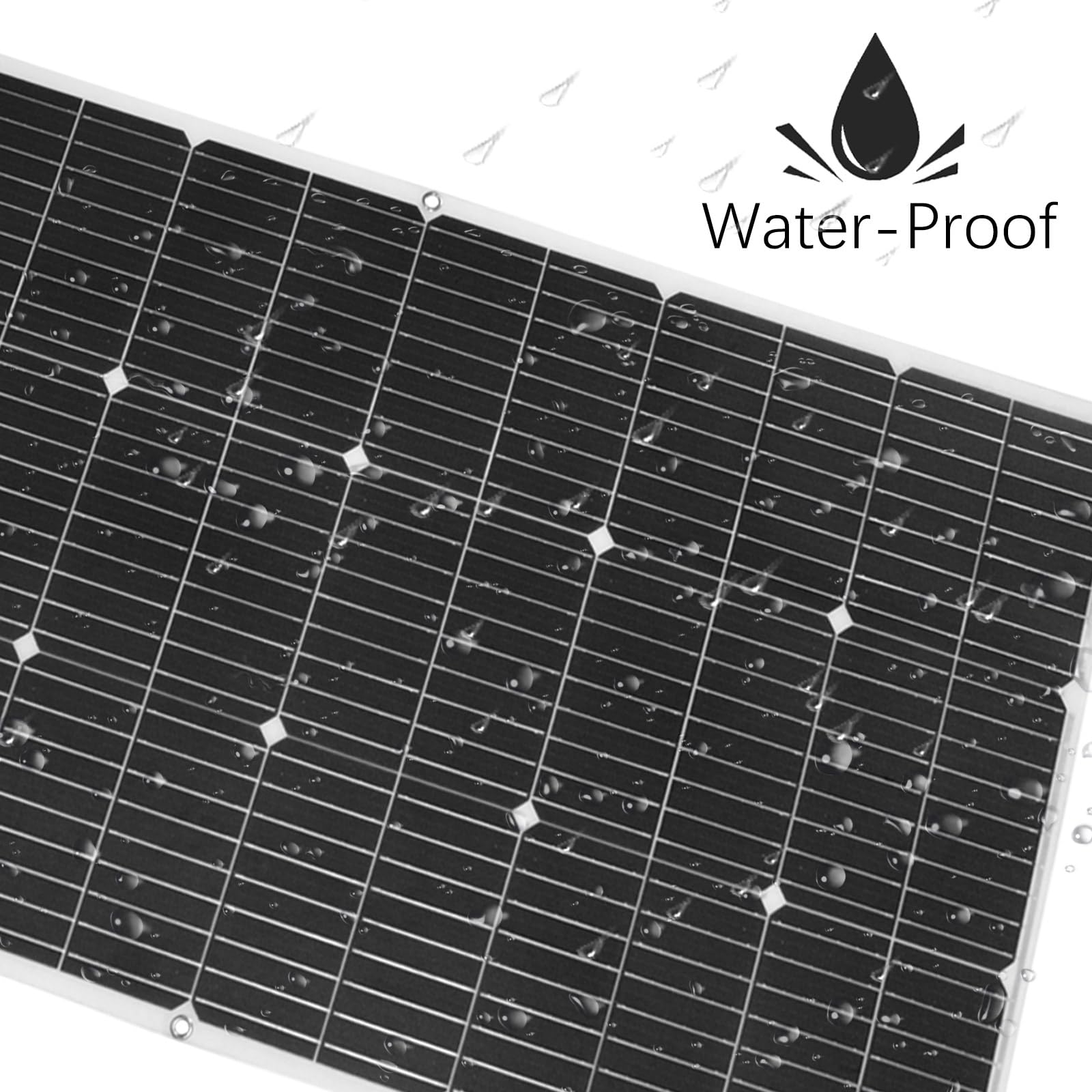 Panel słoneczny 100W 18V Elastyczny Moduł solarny Monokrystaliczna ładowarka solarna do niezależnego od sieci systemu/instalacji wyspowych/przenośnej