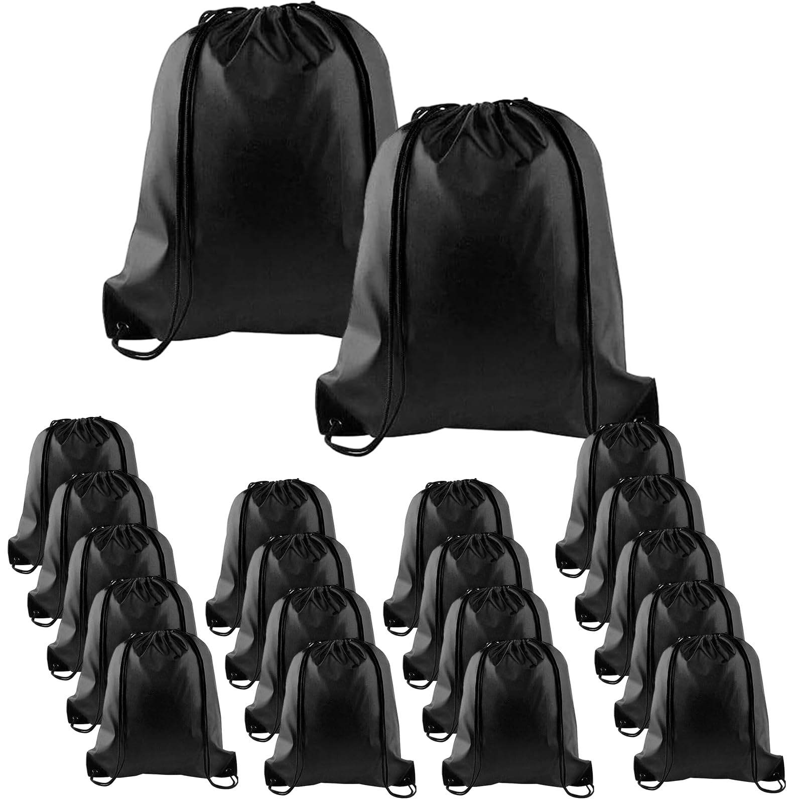 DAJAVE Lot de 20 Sac à dos Sport Gym Sack Sport Gymnastique Natation Sac Cordon de Sport Imperméable Voyage Chaussures école maternelle Adultes et Enfants