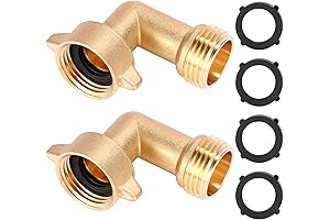 2 Pack Garden Hose Elbow Connector 90 Degree Brass Hose Elbow