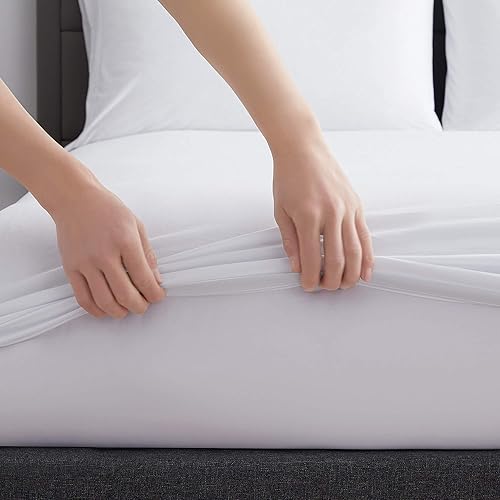 Miniatura 3 de Sweet Home Collection Juego de sábanas de microfibra de punto de jersey, suave y transpirable, elástico, con bolsillo profundo, tamaño individual,