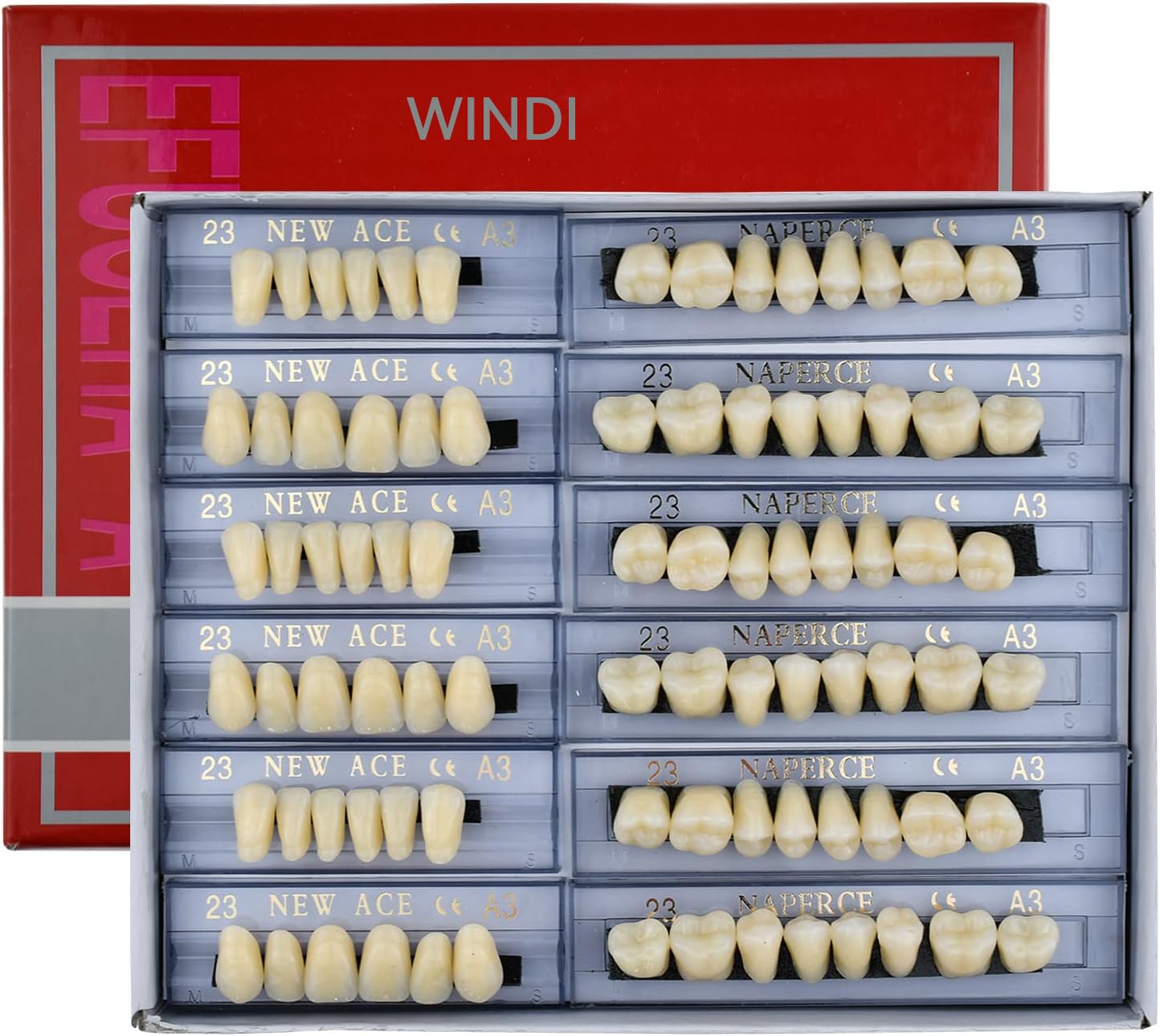 WINDI 入れ歯ケア 歯科用アクリル樹脂義歯キット ホワイト義歯23 A3