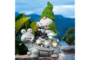 Funny Go Away Gnome - Turtle Statue With Solar Light