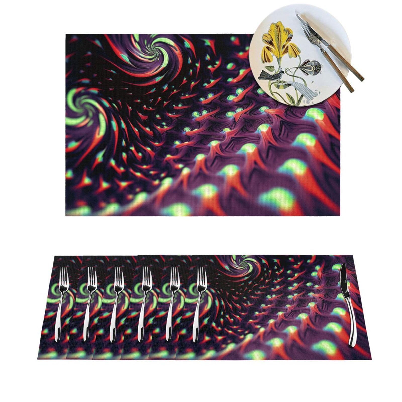Set de table cuisine intérieur extérieur lot de 4 tapis de repas science-fiction