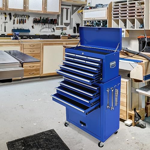 Miniatura 2 de Cofre de herramientas de 13 cajones, caja de herramientas con ruedas, gabinetes de herramientas rodantes con cajones, caja de herramientas