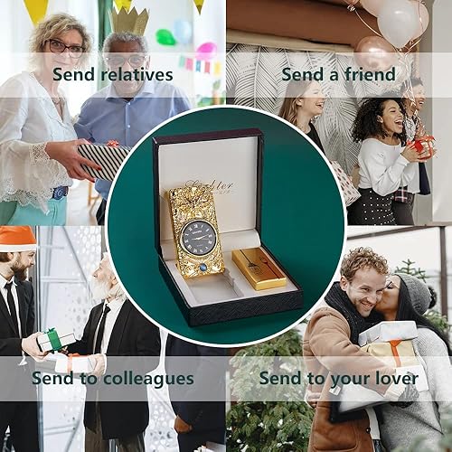 Miniatura 7 de SKRFIRE Encendedor eléctrico recargable, encendedor de esfera de reloj, encendedores de arco USB, encendedor de dragón de moda, encendedores de