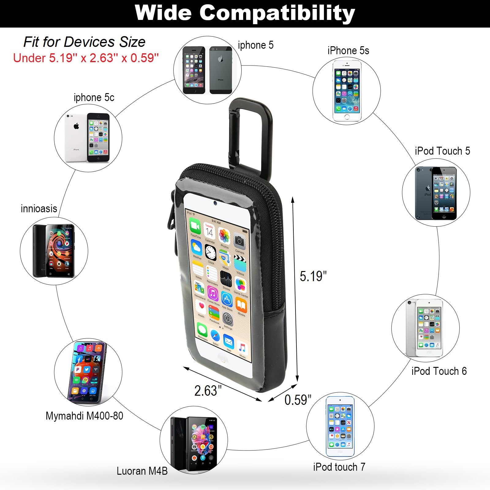Amazon.com: TXEsign Travel Carrying Case Bag with Clear Window for