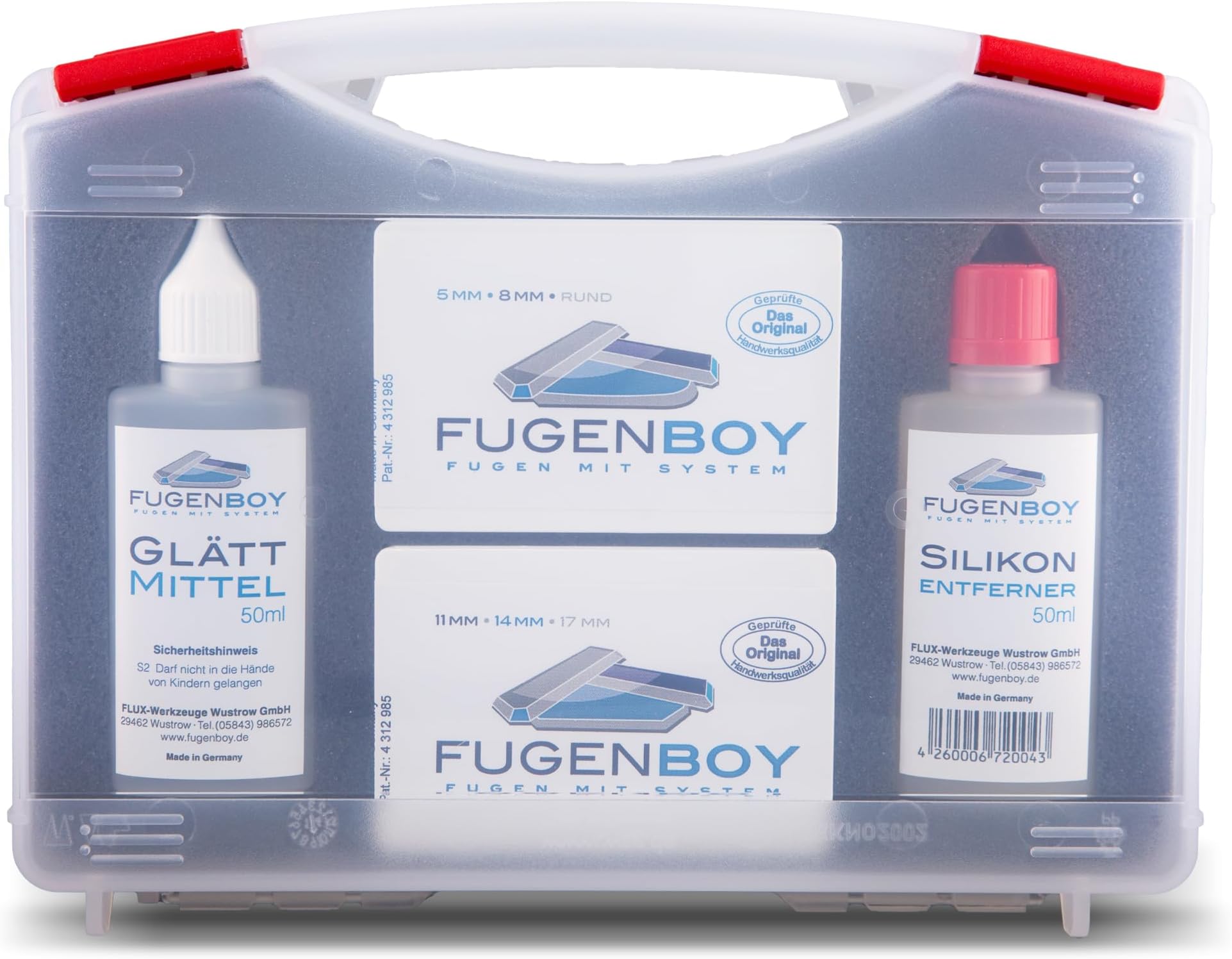 Fugenboy - Case for Professionals (All Joint sealant Tools, Silicone Remover, Smoothing Agent)