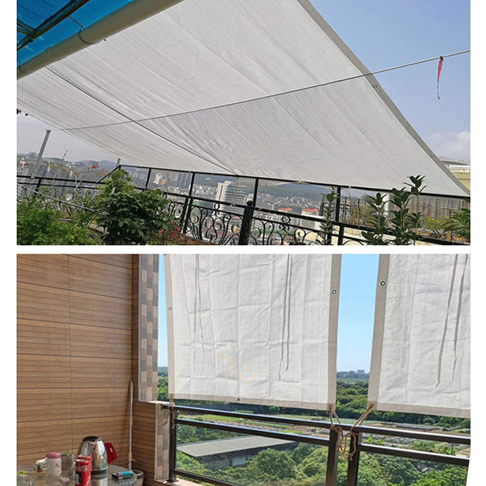 Red De Sombra Para Invernadero,85% Resistente A UV Bloqueador Solar Sombra Paño,Malla Sombreo,Vela De Sombra Con Ojales,Toldo, Para Planta Del Jardín De Flores Barn Patio (6x8m/19.7x26.2ft)
