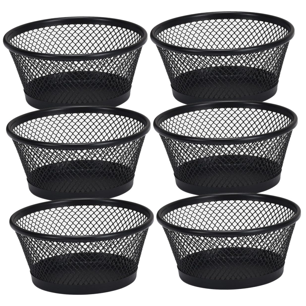 6 piezas Organizador de Clips de Papel de Malla Metálica Dispensador y Soporte para Escritorio para Oficina Escuela y Hogar Almacenamiento Práctico para Suministros Pequeños