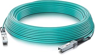 10Gtek® 10G SFP+ AOC Cable 30-Meter(100ft), 10GBASE Active Optical SFP Cable for Cisco SFP-10G-AOC30M, Ubiquiti UniFi, Netgear, Mikrotik, D-Link, TP-Link, Zyxel, Supermicro, Open Switch