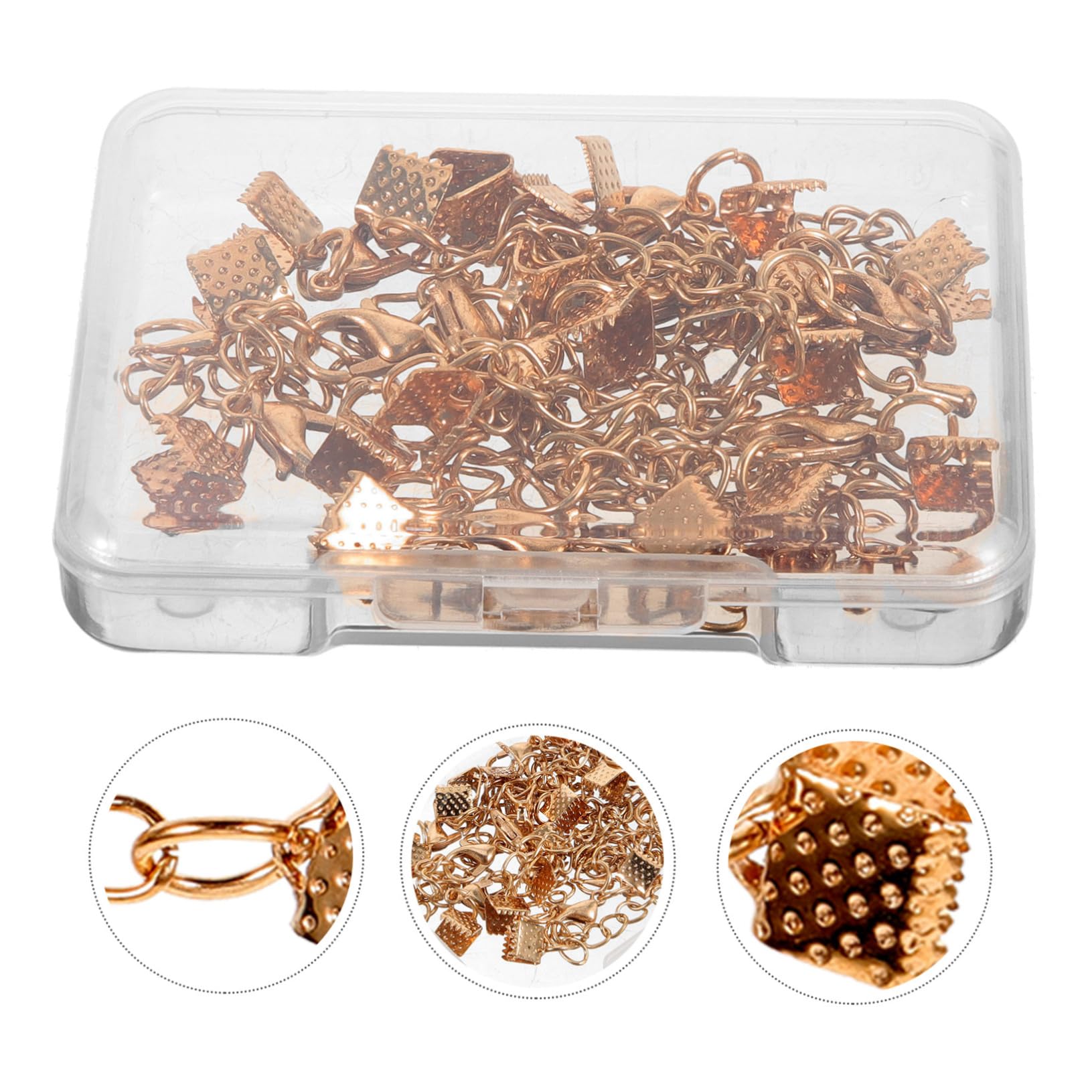 Sample Chain Set COHEALI 50 Sets DIY Accessories Stainless Steel Extension Chains ...