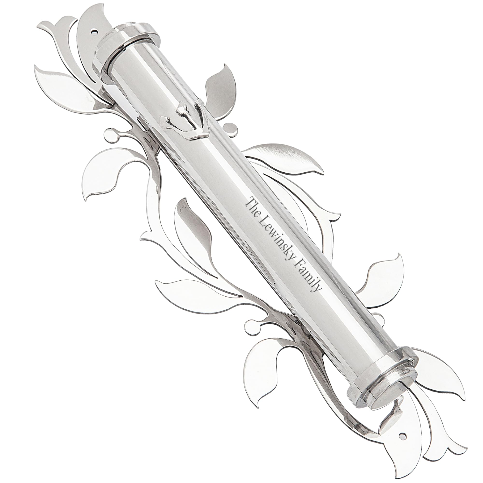 THINGS REMEMBERED Engraved Silver Vine Mezuzah (Free Customization)