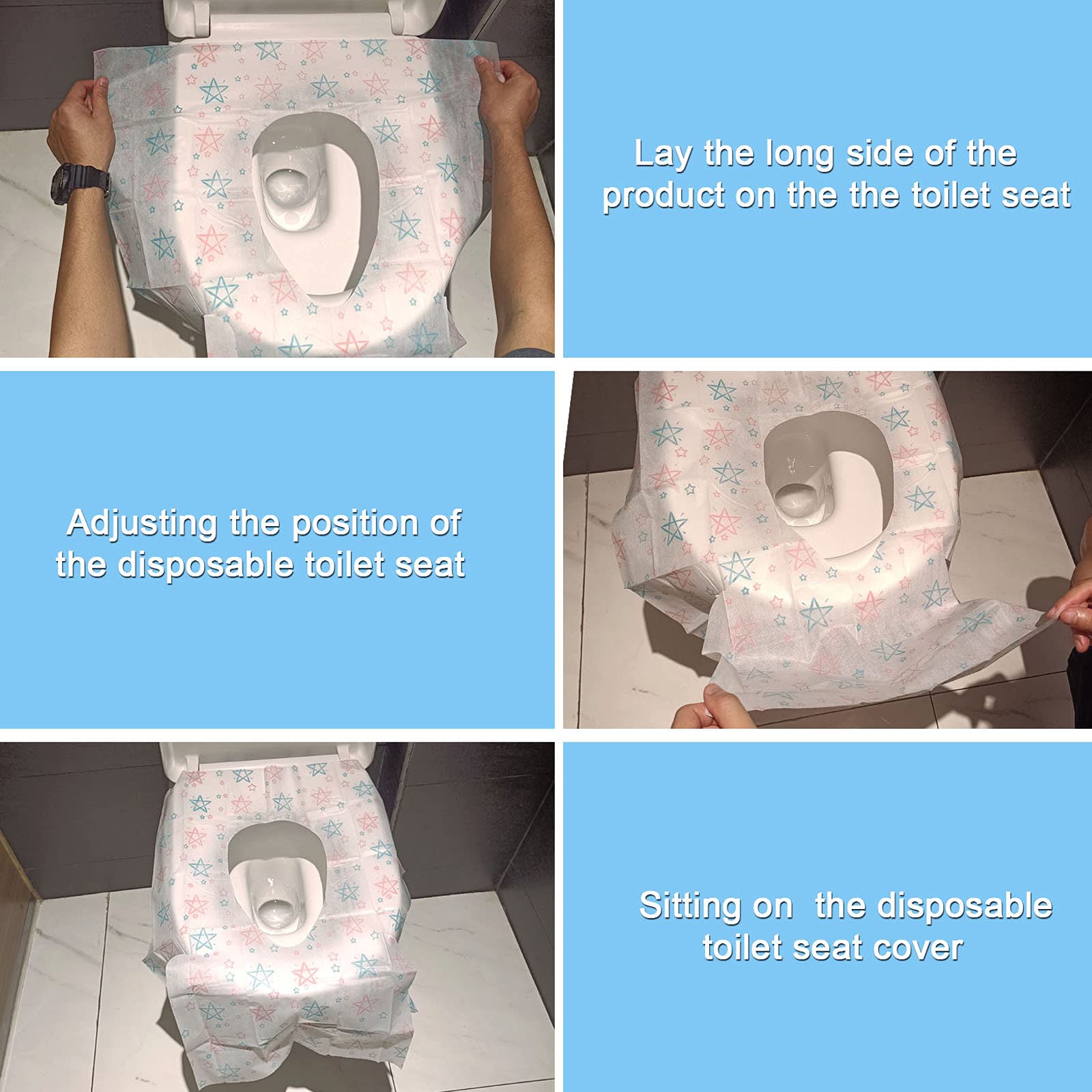 Copriwater Monouso Comius Sharp - 24 Pezzi Antibatterici, 65x60 Cm, Per Viaggi E Bagni Pubblici - Foto 6