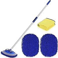 Vista 1 de Kit de limpieza de coche de microfibra de 62 pulgadas, kit de suministros de limpieza de coche, guante de lavado de autos de chenilla, cepillo