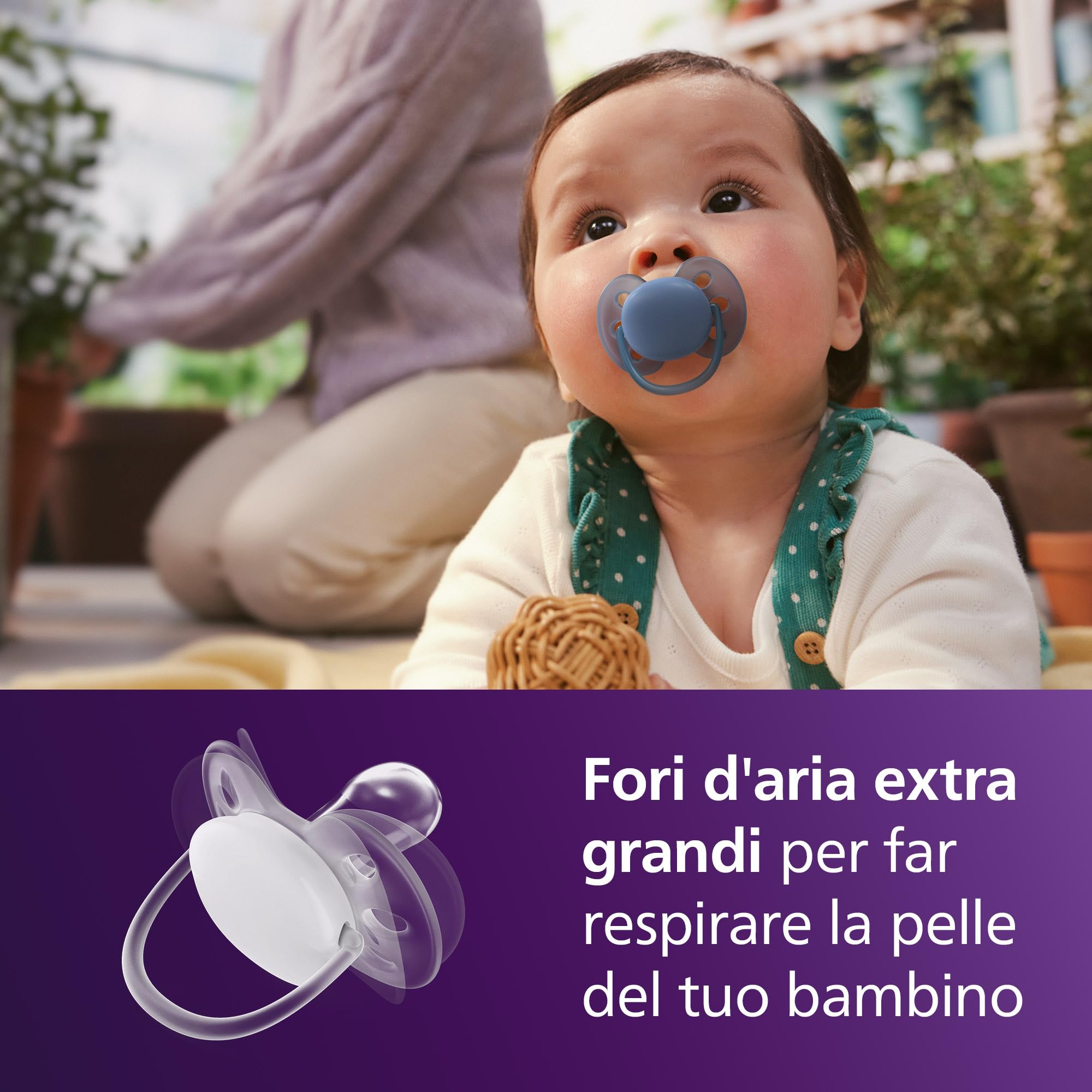 Philips Avent chupetes ultra soft: diseño anatómico, para bebés de 6 a 18 meses, escudo flexible, tetina simétrica de silicona, sin BPA, 2 fundas esterilizadoras, paquete de 4, SCF091/53
