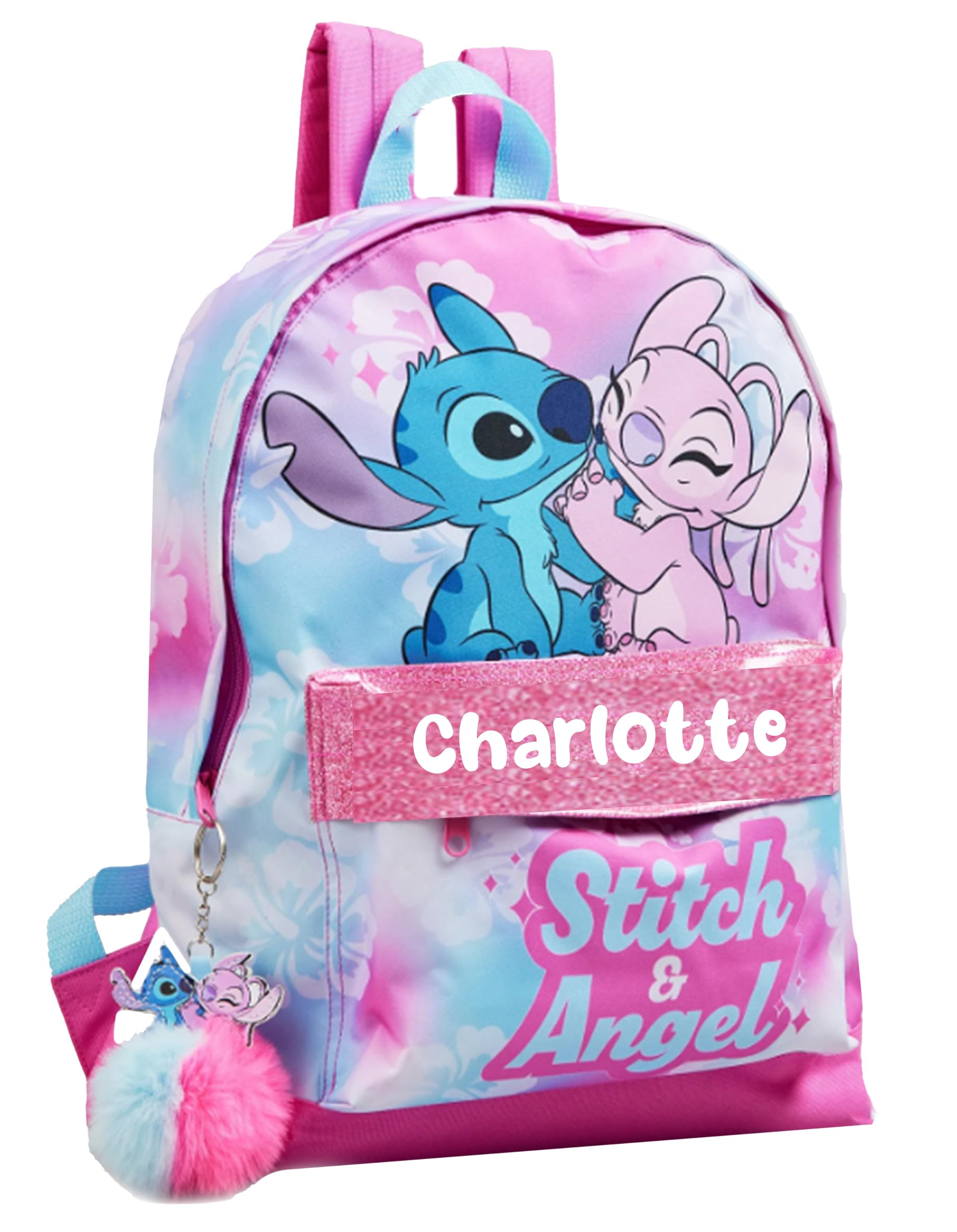 Disney Girls Multicoloured Lilo & Stitch Personalised Backpack Bag Rucksack (Multicoloured)