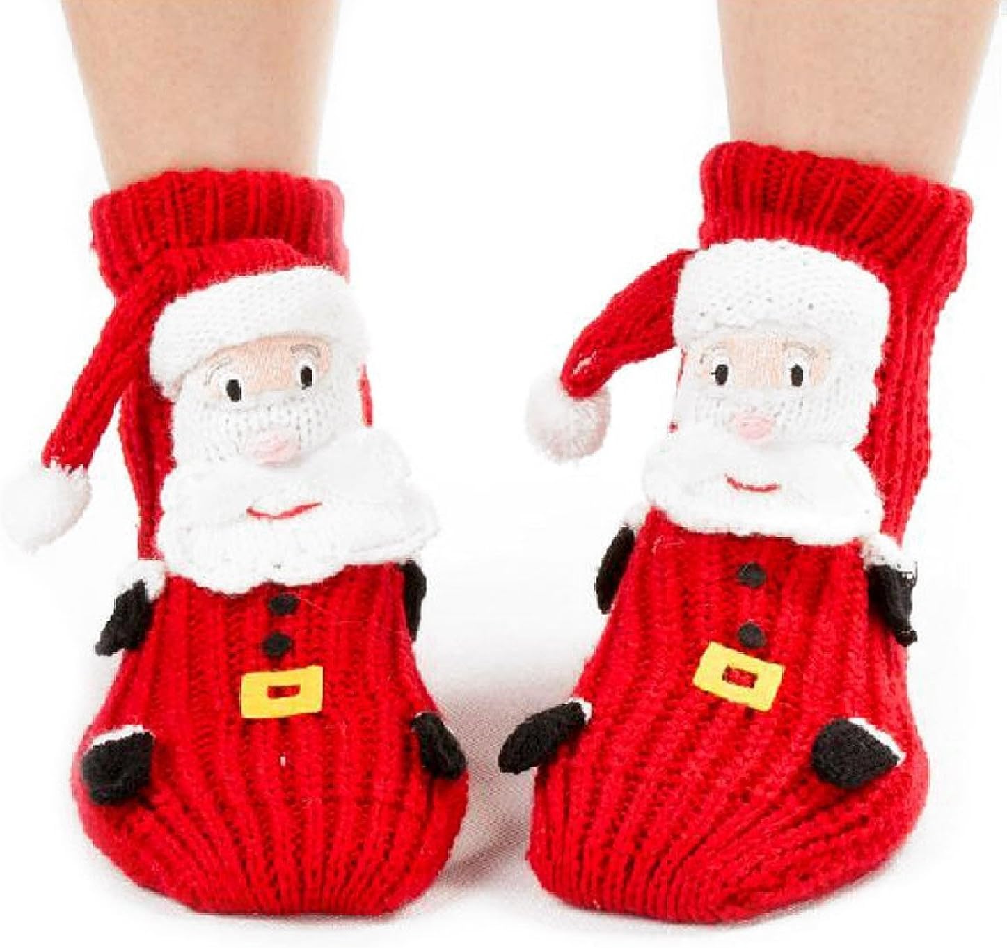 Field4UKids' 3D Christmas Santa Knit Slipper Socks With Non-Skid Soles Christmas Gift …