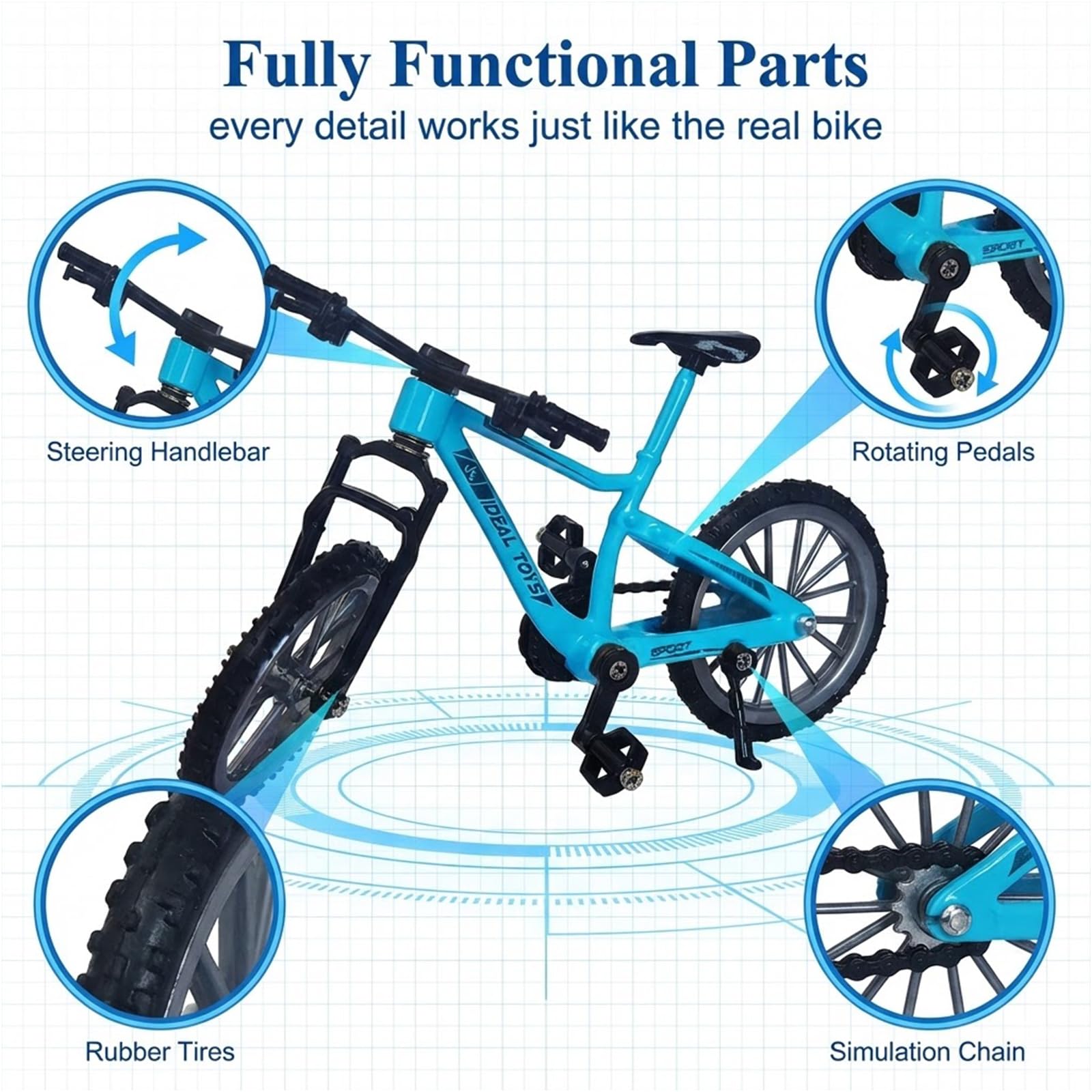 2 Pezzi Mini Finger Bikes,Bicicletta da Dito Finger Mountain Bike Bici da Dito Modello Mini BMX in Lega Creativa Finger Bike per Gli Amanti della Bicicletta, Ragazzi Ragazze Regalo