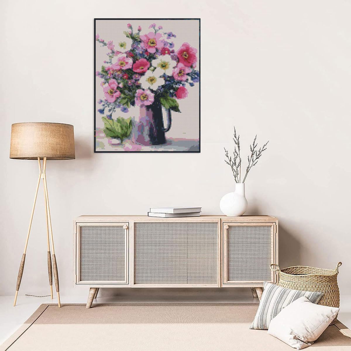 Beginner Cross Stitch Kits - DIY Flower Designs -4