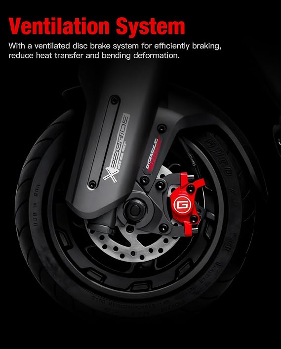 stio 120mm Scooter Brake Disc Rotor Pad 6 Holes Rounded Compatible with Segway Ninebot KickScooter ZT3 Pro/MAX G3 Brake Parts