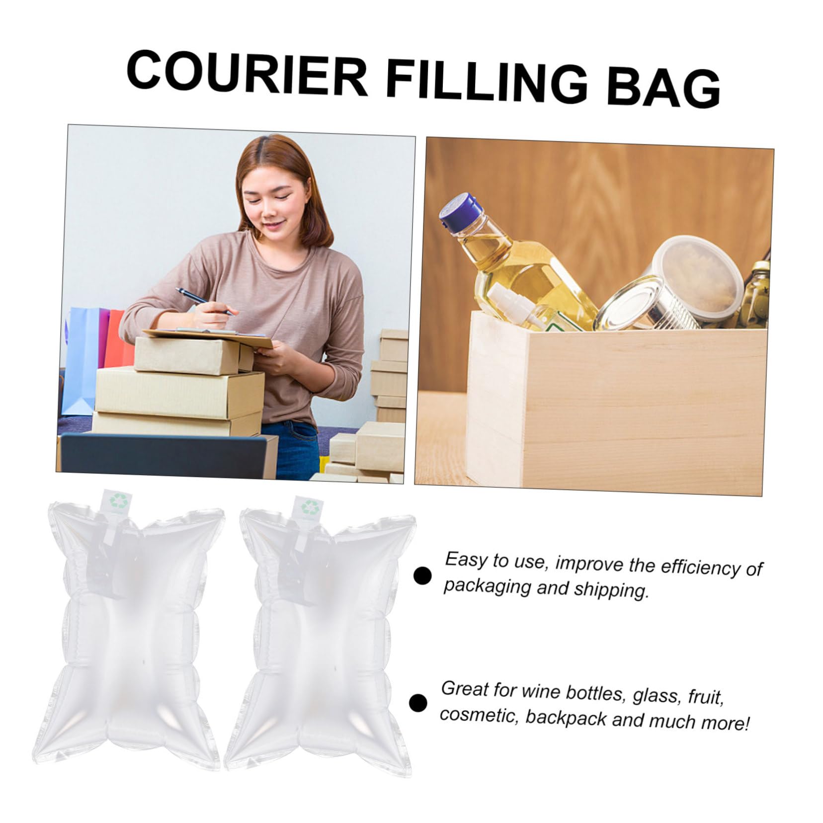 Luftkissenbeutel 100stücke aus Co Extrusionsfolie für Verpackung | Aufblasbare Tasche, Platzsparende Lagerung, für Glas und Kosmetik, Leicht und Schutz Zerbrechlicher Ware