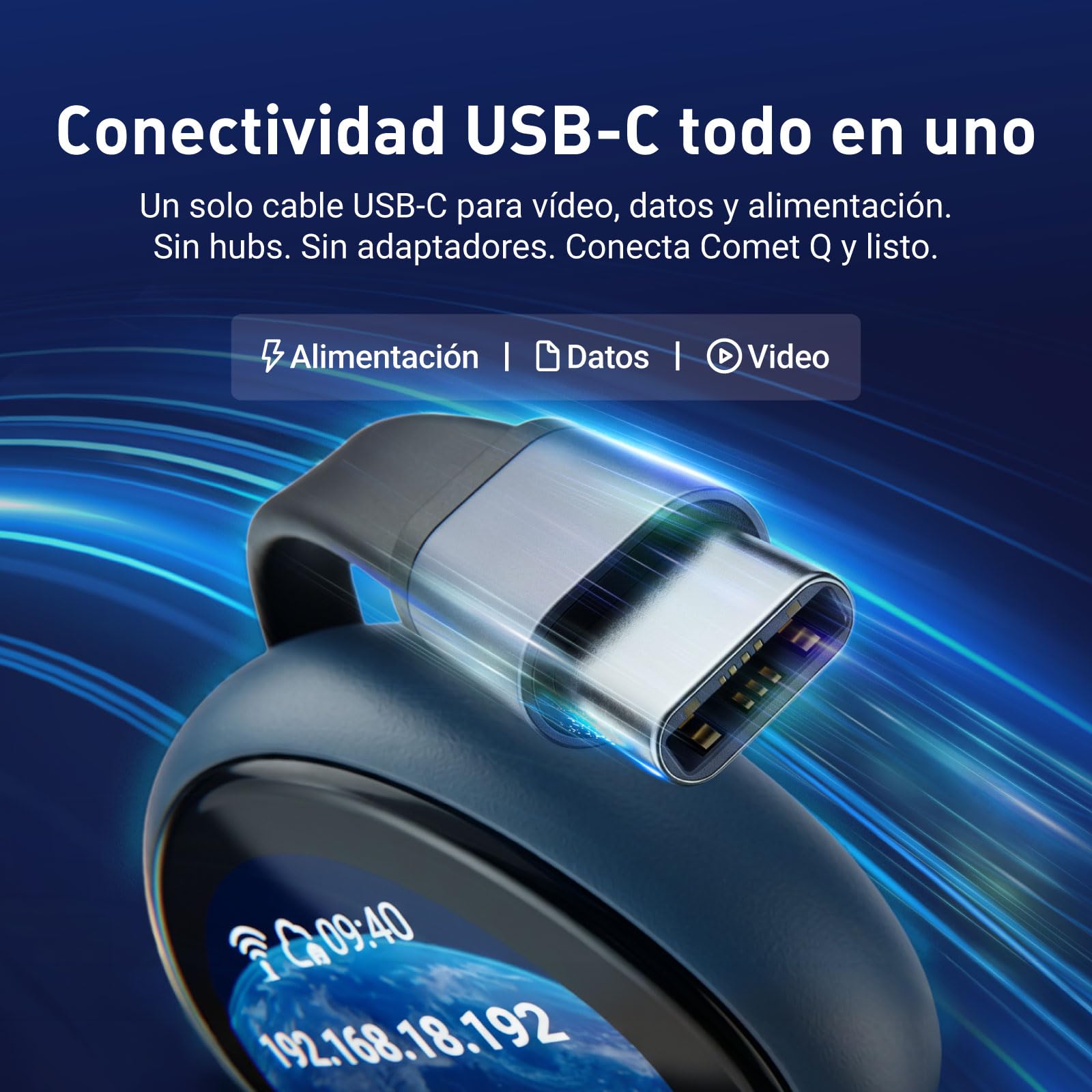 GL.iNet Comet Q (GL-RMQ1) KVM de bolsillo, Plug&Play remoto laptop iPhone
