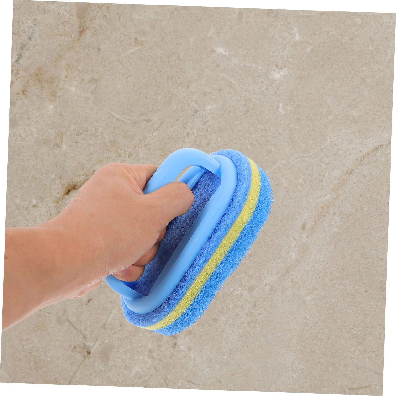 BESTYASH Cepillo De Esponja Hundir Teja Limpieza para Bañera Baño Ducha Pincel Depuración Largo Baldosas Limpiador Fregar Esponja Cepillo Cocina PD Azul 2 Piezas X 4