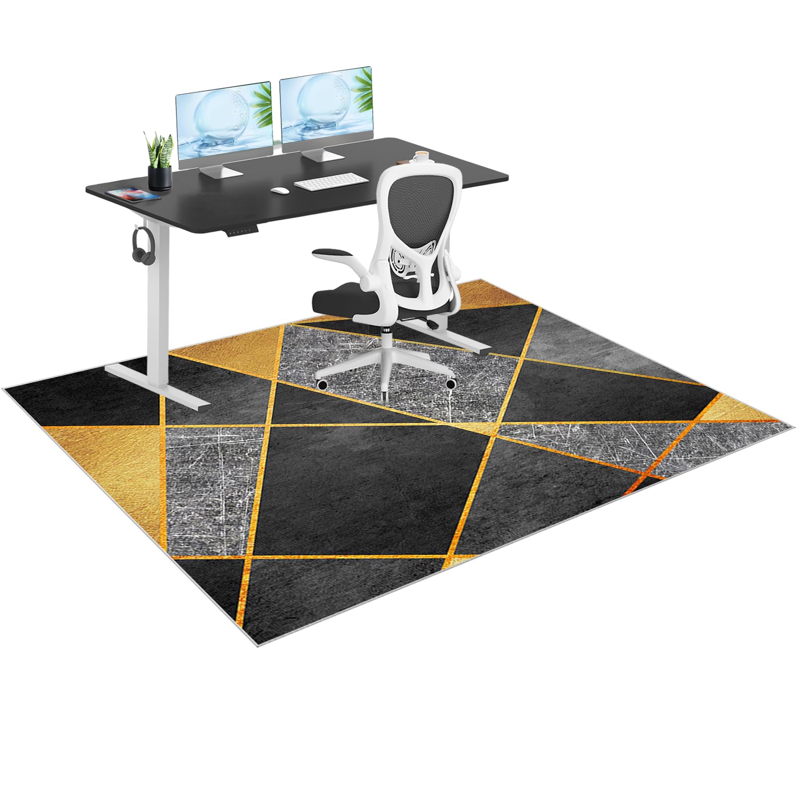 Office Chair Mat for Carpet Desk Chair Mat Heavy Duty Office Gaming Chair Mats for Carpeted and Hardwood Floor Non Slip Floor Protectors for Rolling Chairs Hard Floor Protection Mat 180 x 230 cm