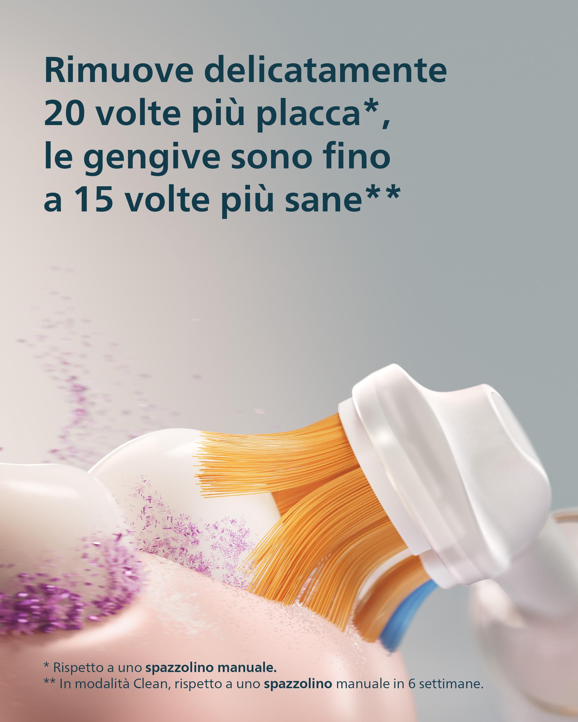 Philips Sonicare Next-Generation DiamondClean 8500 Spazzolino elettrico - con Feedback di pressione, 18 impostazioni, bianco polvere, HX8515/11