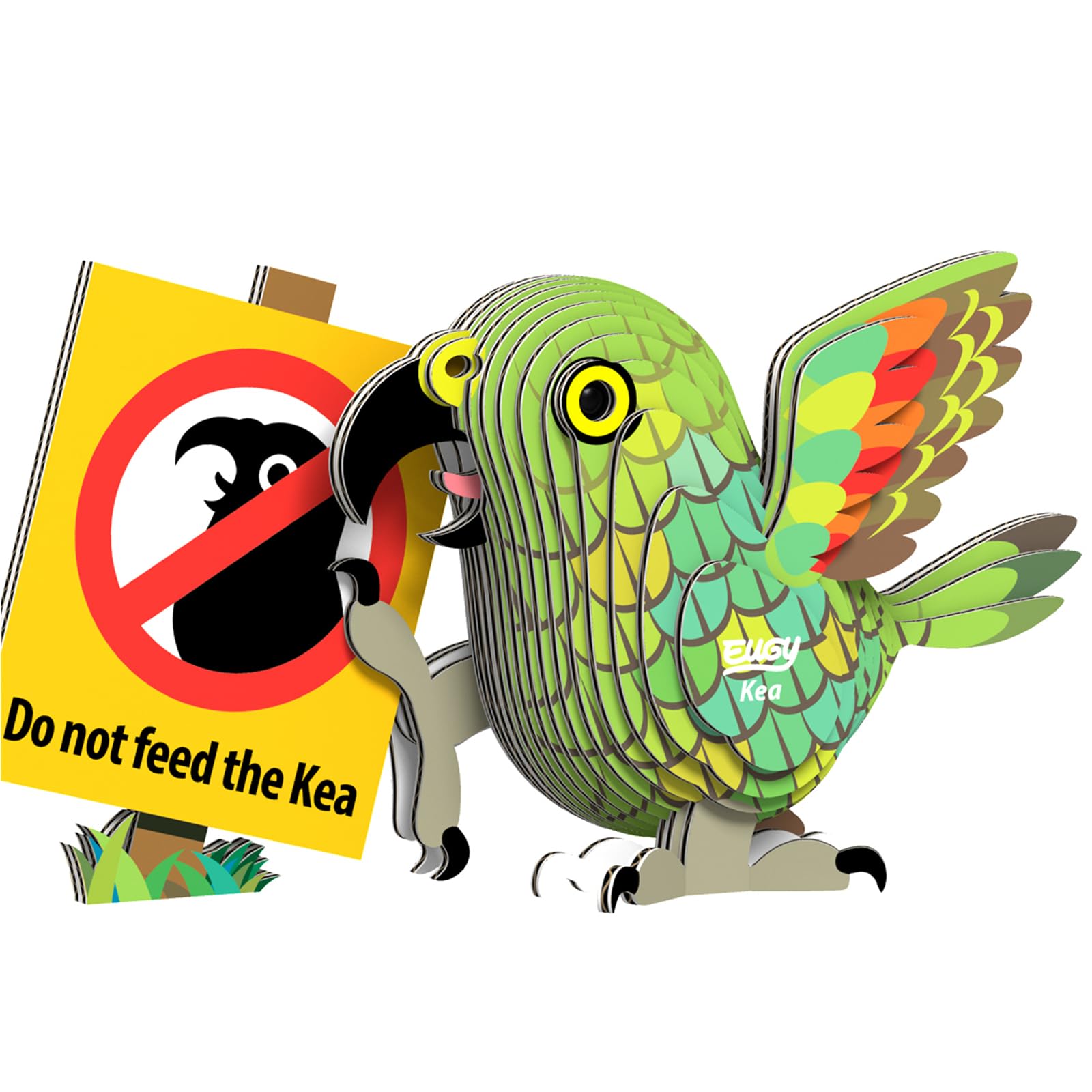 Eugy Kea 3D Puzzle - 23 Piece Eco-Friendly Educational Toy Puzzle for Boys, Girls & Kids Ages 6+