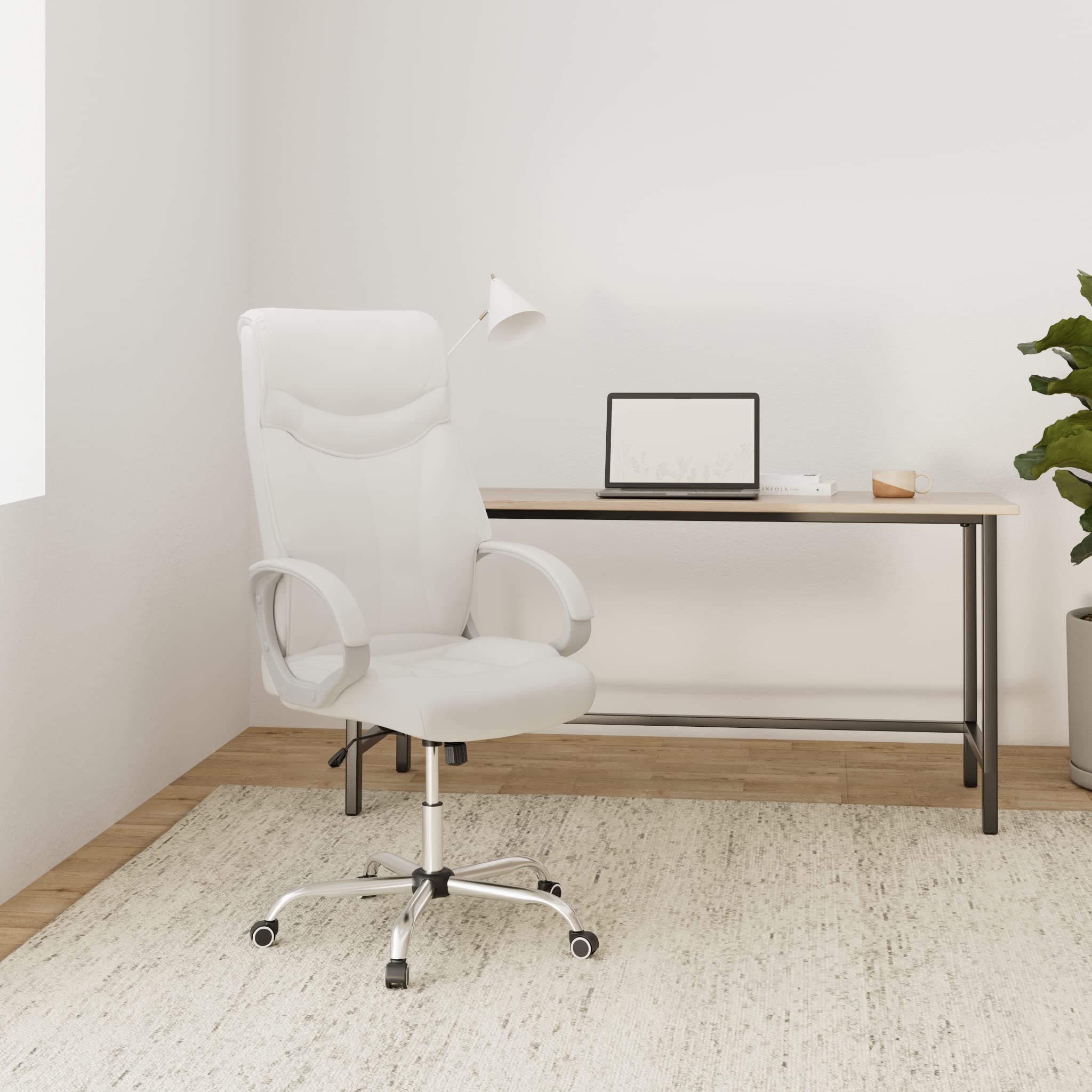 CLP Sedia Ergonomica con Bracciato - Regolabile per Ufficio White - Dettaglio