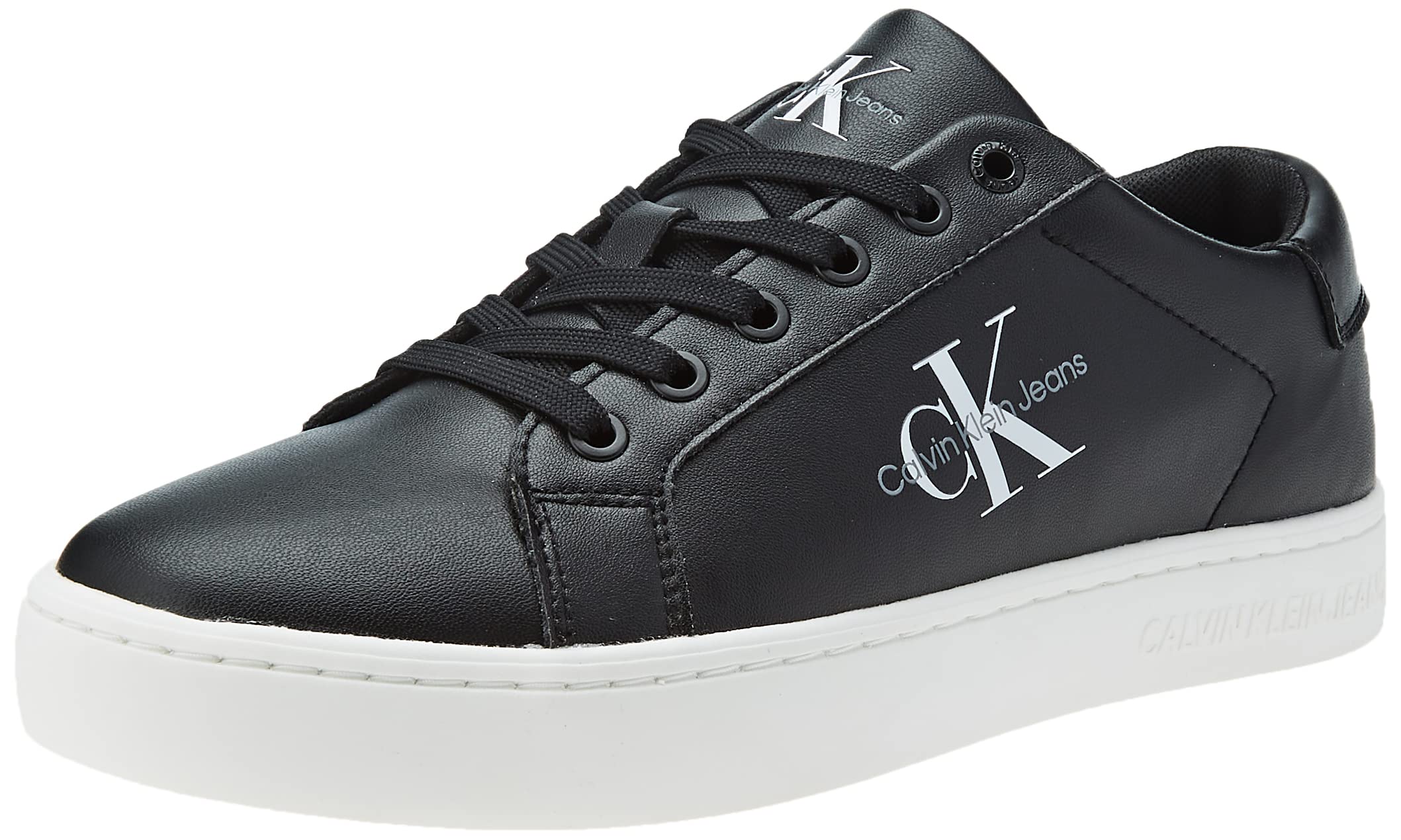 Calvin Klein Jeans Sneaker con Suela Cupsolepara Hombre con LogoTipo, Negro (Black), 45