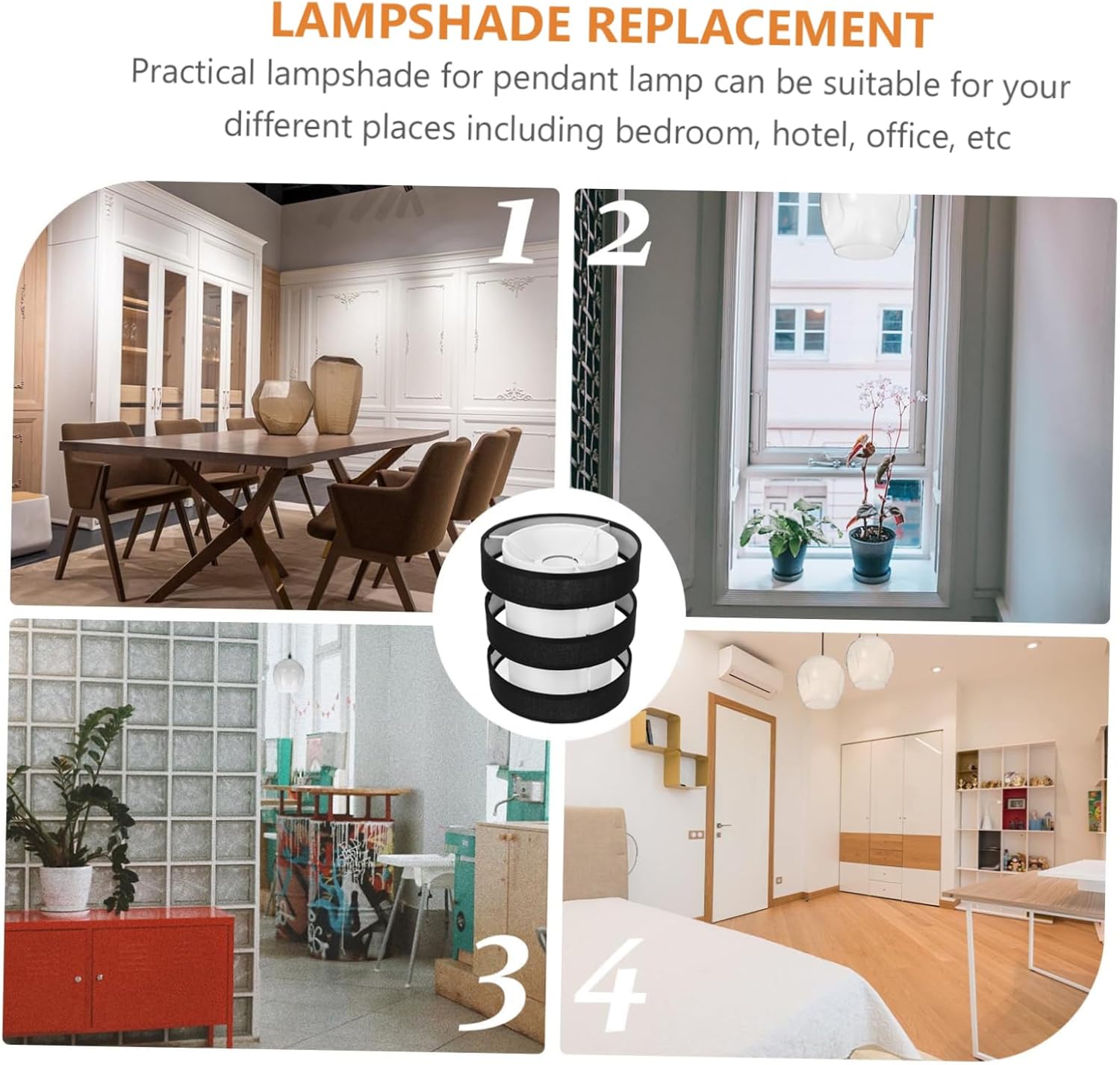 Gadpiparty Large Pendant Lampshade Decorative Ceiling Light Cover for Bedroom Living Room to Install Lightweight Height Structure