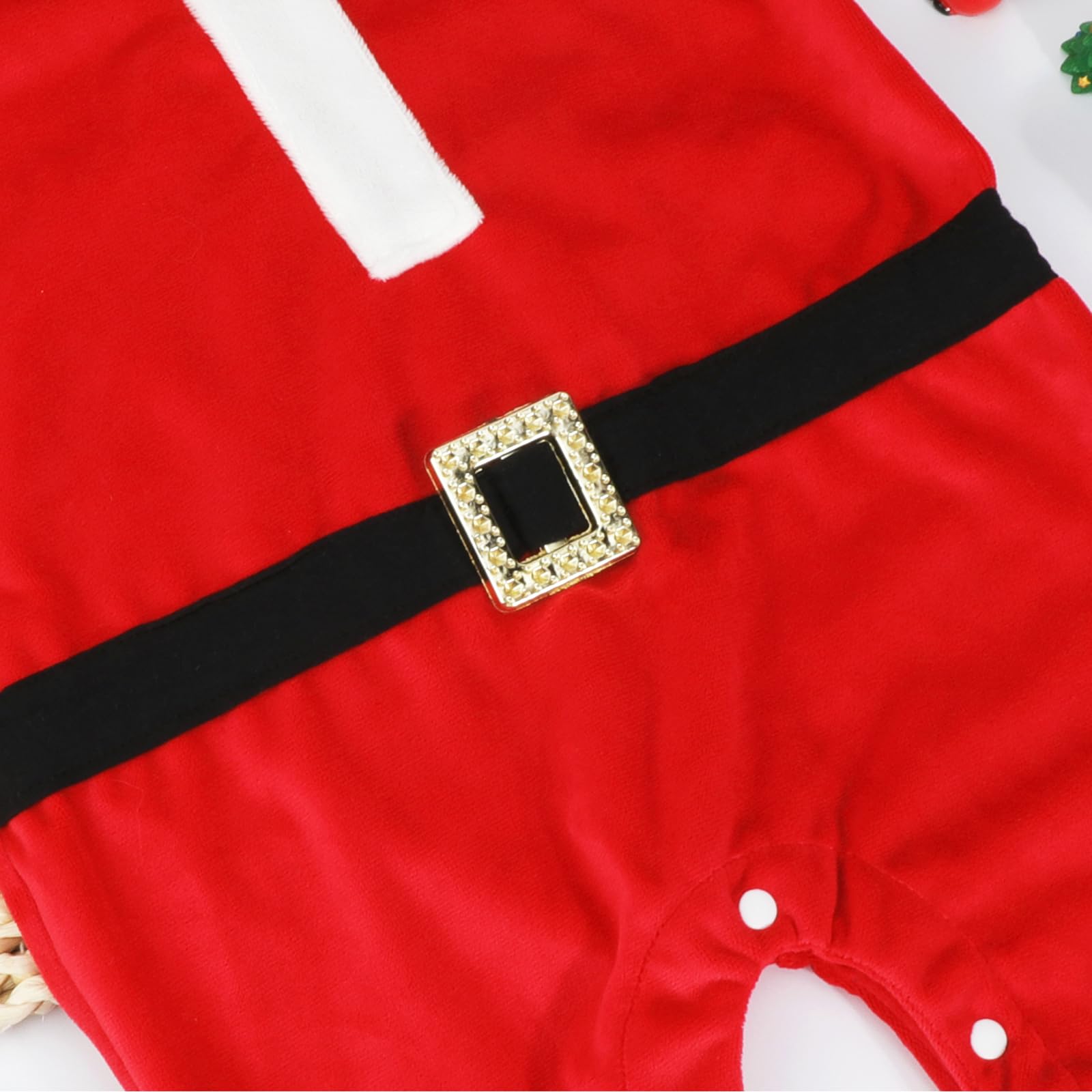 Hifot Pagliaccetto Neonato per Natale, Bambino Ragazze Ragazzi My First Christmas Costume Babbo Natale Bambino 0-18 Mesi Regalo Natale