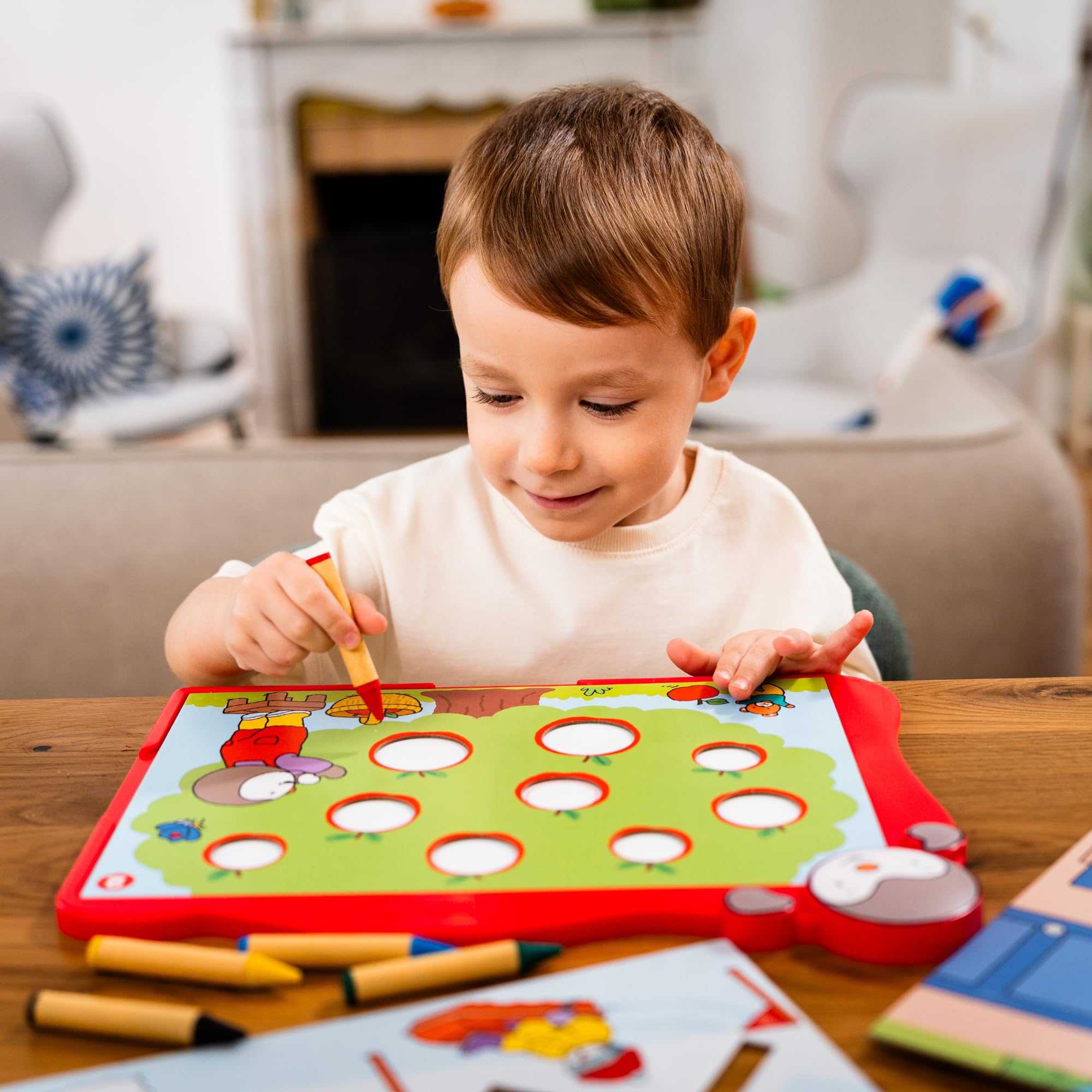 Nathan T'choupi Mes Premiers Dessins – Jeu d'Apprentissage du Dessin | 16 Modèles et Pochoirs en Carton – Apprendre à Dessiner, Activité Créative pour les Jeunes Enfants, Filles et Garçons dès 2 +